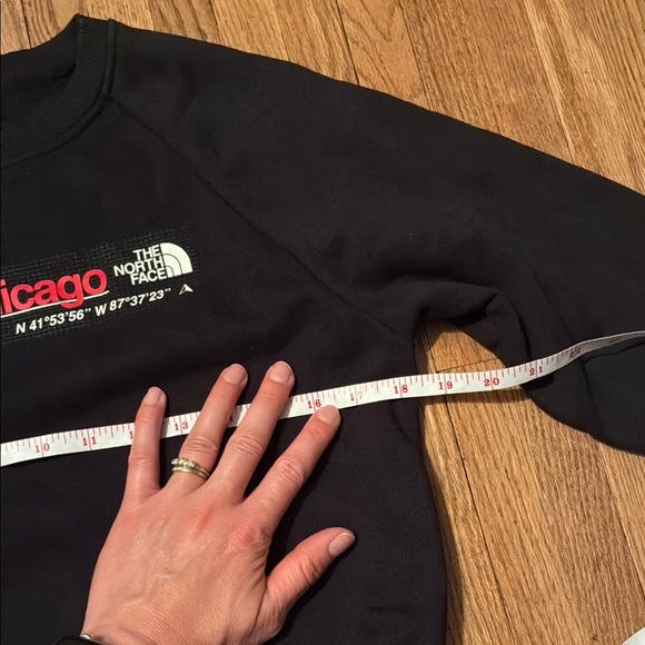 The North Face Black Crewneck with Red Chicago Design - Picture 9 of 11